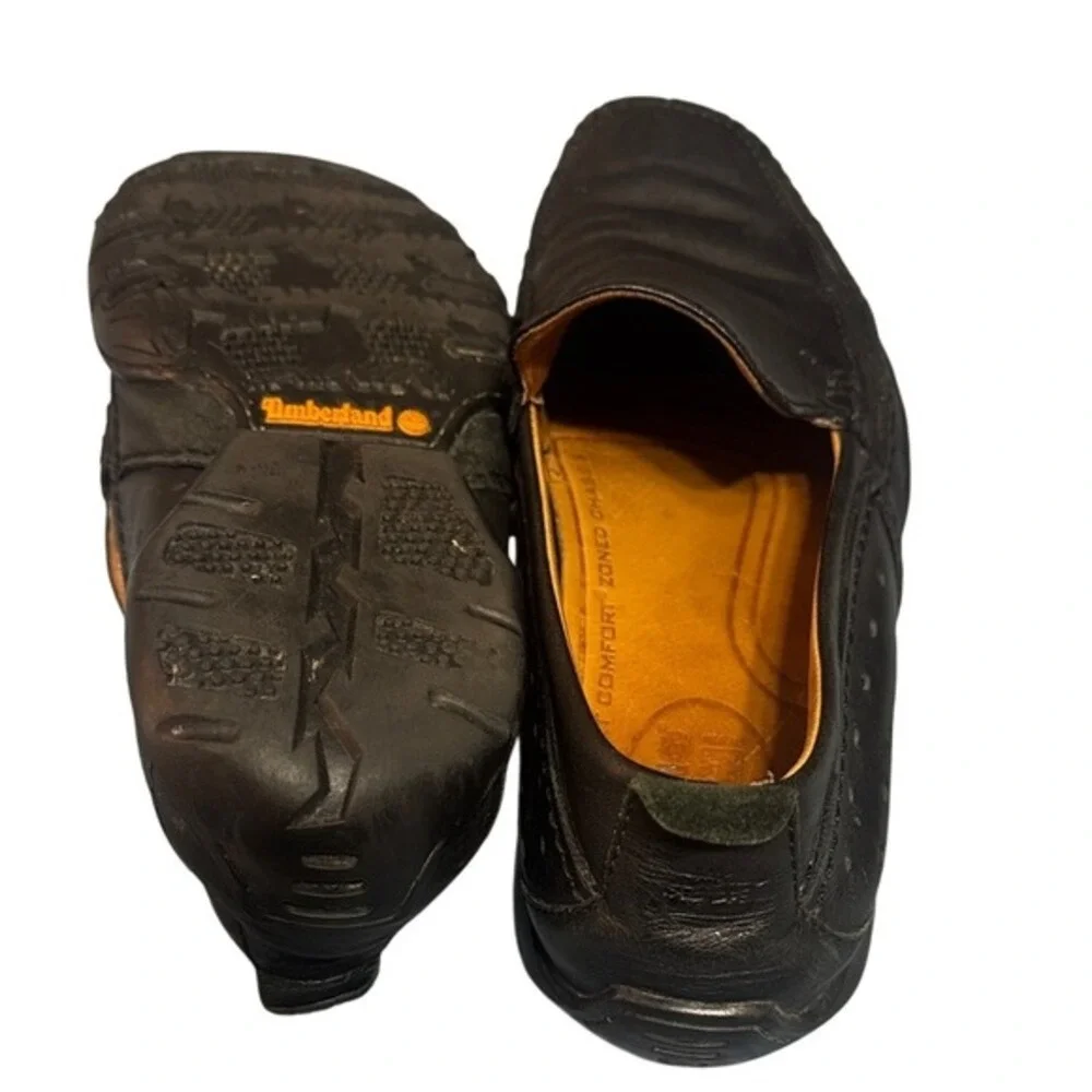 Timberland Loafers Mens 8.5M‎ Black Genuine Leather Ergonomic/Comfort SlipOn